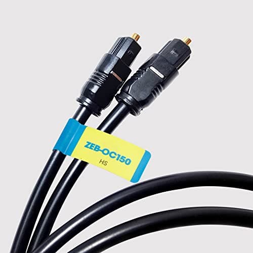 ZEBRONICS OC150 Optical Cable Supporting Dolby Digital Plus With 8 Channel (7.1) Audio Support, 1.5M, Transmission, For Smart TV, AV Receivers And More, Black 2
