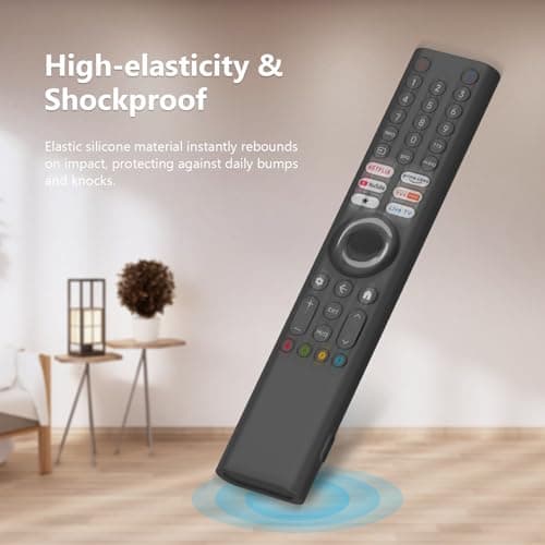 Cotbolt Silicone Remote Cover for Xiaomi Mi TV 2025 Model Remote, Black, Diamond Textured, Precision Button Holes (Black, XIAOMI TV 2025) 4