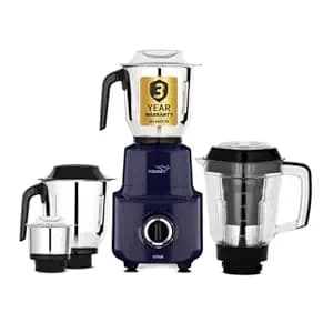 V-Guard Citius 750 Watt Juicer Mixer Grinder for Kitchen | 3-Year Motor Coverage | 4 Jars | Juicer, Wet, Chutney & Dry | Juicer Jar With Quadraflow Design | SS Blades | Blue
