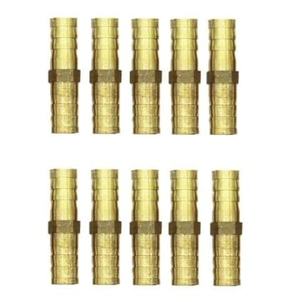 3xBrass Barbed Hose Tube Pipe Pagoda Fitting Coupler Connector 10Pcs 10mm-10mm