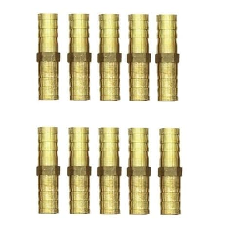 3xBrass Barbed Hose Tube Pipe Pagoda Fitting Coupler Connector 10Pcs 10mm-10mm