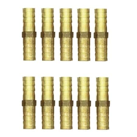 3xBrass Barbed Hose Tube Pipe Pagoda Fitting Coupler Connector 10Pcs 10mm-10mm