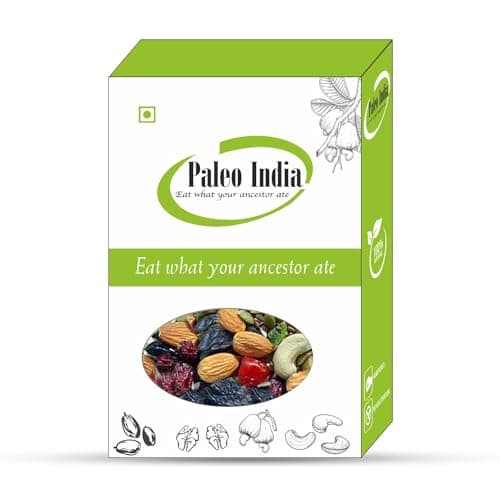 Paleo India 400gm Nuts and Berries Mix| Trail Mix| Healthy Mix Dry fruits and Berries