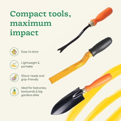 Ugaoo Gardening Tools Kit for Home Garden – 3 Pcs Garden Tools Set with Khurpi, Trowel, Weeder | Heavy Duty Planting Accessories, Plant Tools, Garden Accessories for Home Gardening 6