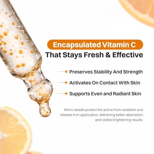 Molecular Company 10% ENCAPSULATED Vitamin C Face Serum 30ml | More Absorption, Lesser Irritation | 1% Vitamin B5 & 0.5% HPPA for Glowing Skin, Brightens Dark Spots & Uneven Skin Tone, All Skin Type 5