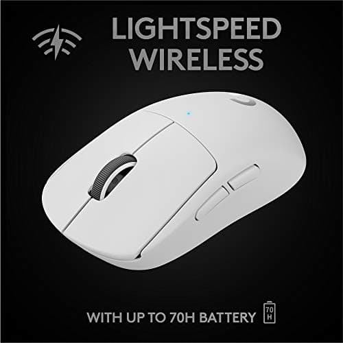 Logitech G USB PRO X Superlight Wireless Gaming Mouse, Ultra Lightweight 63 g, Hero 25K Sensor, 25600 DPI, 5 Programmable Buttons, Long Battery Life, for Esports, Compatible with PC / Mac-White 4