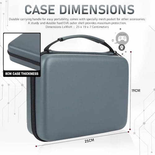 OIVO INDIA Hard Carry Case Compatible with PlayStation DualSense, PS4 & Xbox Controllers – Water-Resistant Travel Cover for 2 Controllers 3