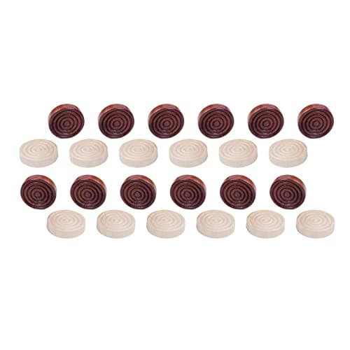 UJEAVETTE 24x Round Backgammon Pieces Chess Game Accessories for Kids Educational Toy 3