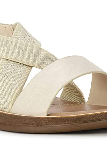 Bata Women's Slip-on Sandal - Beige (5 UK) (5618803) 5