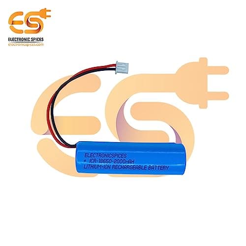 Electronic Spices 2000mAh Rechargeable Battery Lithium-ion with Wire and JST Connector Without BMS 2