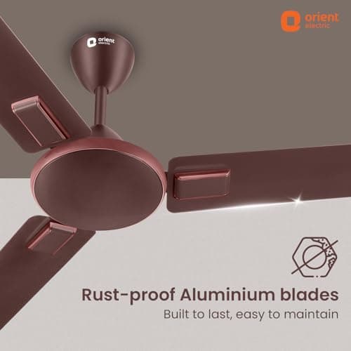 Orient Electric 1200mm Apex Cruise Ceiling Fan for Home | BEE 1 Star Rated Energy Efficient Fan|Outstanding Performance | 2 Years Warranty by Orient | Galaxy Brown 5