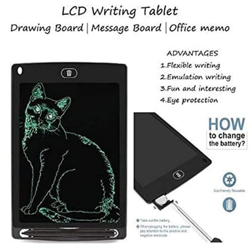 SKADIOO LCD Writing Tablet 8.5 Inch Screen, Kids Toys for Boys, Toys for Boys 4 Years, Toys for 5+ Years Boys, Drawing Tablet, E-Note Pad, Remove Button (Pack of 1 (Black)) 5
