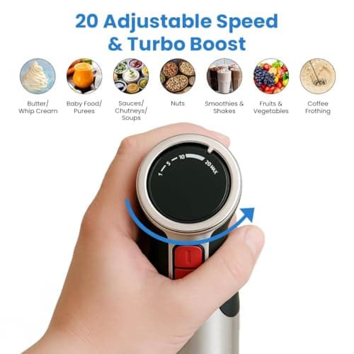 INALSA Nutri Blender with Hand Blender Attachment|1800W DC Motor|20 Speed Control + Turbo Speed|Chopping, Whisking,Frothing & 2Ready To Go Bottles|SS Blades & Rod|2 Yr Warranty|1800 Blend N Go 5