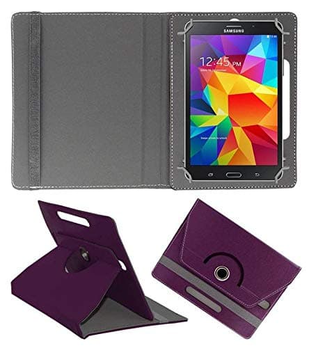 Hello Zone 360� Rotating 7� Inch Flip Case Cover Book Cover for Samsung Galaxy Tab A 7 -Purple