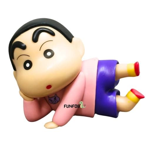 FUNFOB Shinchan Action Figure Length - 10CM Figurine Cartoon Figures Toys for Boys & Girls PVC Multicolour | Shin Pose Red