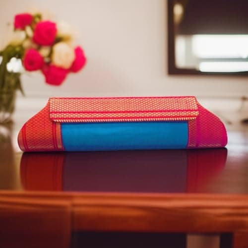 Wow India Designs Stylish Women's Clutch - Vibrant Pink and Orange Wallet with Blue Accents for Fashion-Forward Ladies - Perfect for Casual and Formal Events 2