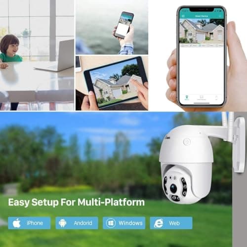 Guard Well 5MP WiFi Outdoor PTZ Security Camera | 360° View | Full HD | Color Night Vision | Motion Detection | Two Way Audio | Wireless CCTV Camera for Home with Mobile App V380 Pro (Dome Camera) 5