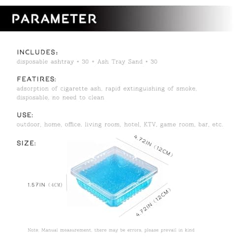 ISTORE Portable Disposable Ashtray for Cigarettes Pack of 5, Smokeless Odor Control with Sand, Mini Travel Car, Home, Office, Hotel, Indoor Smoke Cleaner Design 3