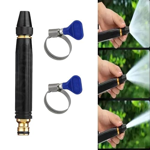 SKADIOO Water Spray Gun for Car Wash Bike Washing Gun for 1/2" Hose Pipe High Pressure Water Gun Nozzle Adjustable Car Washer Gun Brass Jet Water Spray Nozzle for Garden & Window