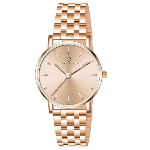 Carlington Iconic Analog Watches for Women with Premium Stainless Steel Strap - CT 2035