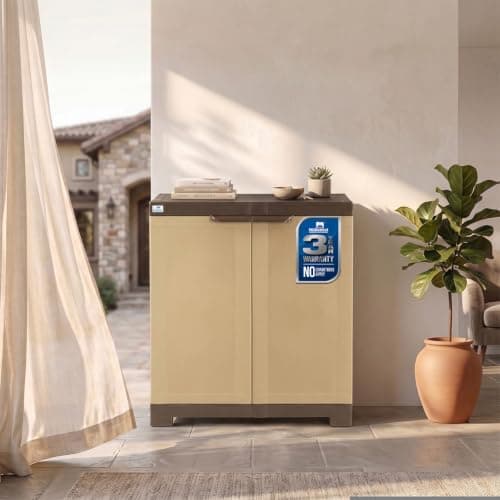 Nilkamal Freedom Mini (FMSC09) Shoe Rack Plastic Cabinet 3-Year Warranty with Dustproof Door – Shoe Rack, Chappal Stand Indoor & Outdoor, Shoes Rack Plastic with Door. 2