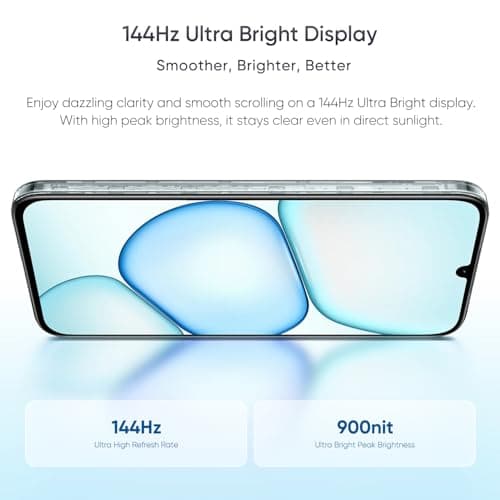 realme C83 5G Smartphone 7000mAh Mega Battery, 6.8-Inch & 144Hz Immersive Ultra Smooth Display, Dimensity 6300 Processor, IP64, Military Grade Durability, 4 + 64GB, Sprouting Green, Android 16 4