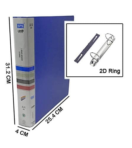 2D Ring Binder File,Plastic File Folder Legal Size Tough & Durable Ring Binder (F/S-Legal 2D Blue - 2) 3