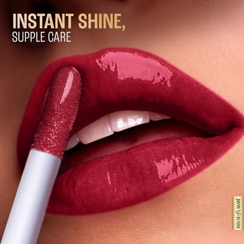 LAKMÉ LAKM LAKME SuperglowVIT C, Glossy Glass Shine Lip Gloss, CherryRedC3, 6 ml, for Smooth and Radiant Lips, with Vitamin C E, High Finish, Women | Ml Red 4