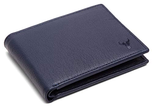 NAPA HIDE Leather Wallet for Men I Handcrafted I Credit/Debit Card Slots I 2 Currency Compartments I 2 Secret Compartments (Blue)