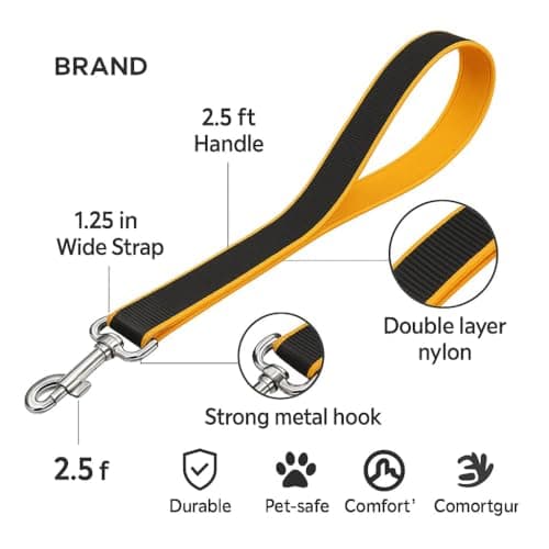 Premium Pet Control Strong & Durable Dog LWalking Training 1.5 feet 182 cm Dog Strap Leash 3