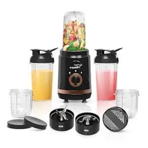 V-Guard Citius Nutri Blender | Bullet Mixer Grinder Juicer | 5 Leakproof Jars | 2 Years Product & Motor Coverage by V-Guard | 400 W Copper Motor | Upto 22,000 RPM | Storage, Seasoning & Sipper Lids