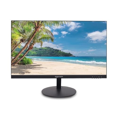 Amazon Basics 23.8" (60.45 cm) IPS Full HD Monitor | 1920 x 1080 Pixels | 100Hz | Borderless Design | HDMI & Display Port | 16.7M Colors | 1000:1 Contrast | Blue Light Eye Comfort | VESA Mount (Black)