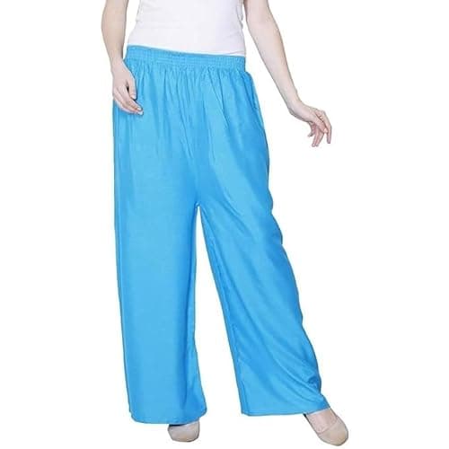 Siddhi India Fashion Palazzo Sharina for Womans and Girls Sky Blue 2XL