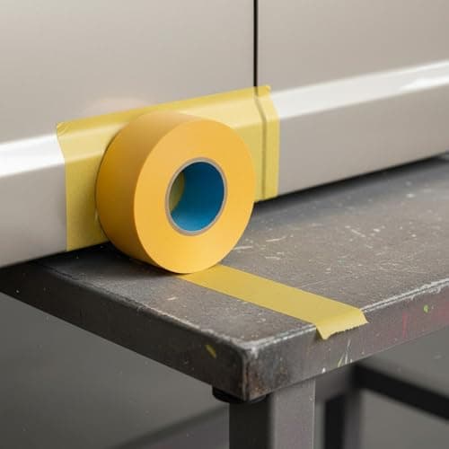 SNAPPSY Crepe Paper Tape Residue-Clear Tile Grouting Tape Adhesive Supplies Hand-Tearable Easy to Tear for Auto Frame Technicians, 40MM 2
