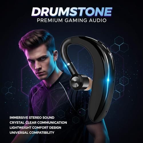 Drumstone Headset with Mic Comfortable Lightweight Design Clear Stereo Sound for Music Calls Online Classes & Gaming Compatible with Mobile Laptop & Tablet 2