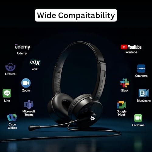 Metaind Wired USB Headphone with Noise Cancelling Mic | HD Sound & Comfort for Zoom, Teams & Call Centers | USB Headset for PC & Laptop | Model: Meta_MT50 (Black) 4