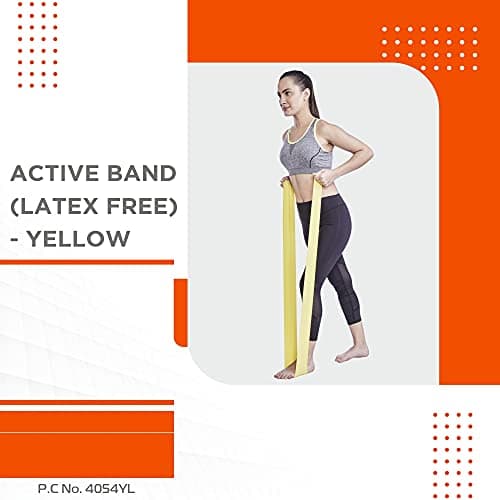 Vissco Active Band Physical Resistance Band for Exercise, Workouts, Gym, Stretching, Yoga, Strengthening of Muscles & Joints - Light Resistance (Yellow) 5