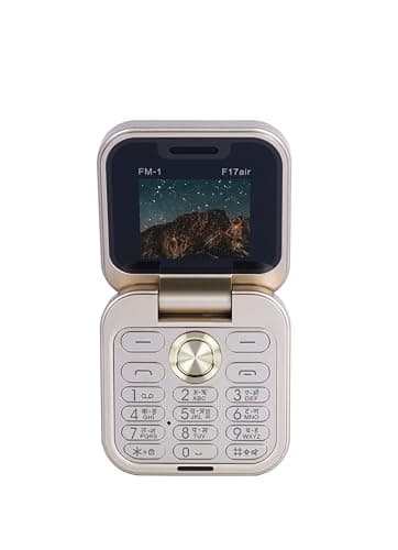 Foneme F17 FLIP Dual Sim |Keypad Mobile with 1.8" Display |Flip|Fold|Call & SMS Indicator|Innovative Design |BT Dialer|Voice Changer|Big Battery|Camera|Feature Phon| Gold