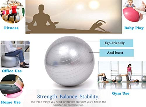 LAFILLETTE Anti Burst Gym Ball for Yoga Grey Color 2