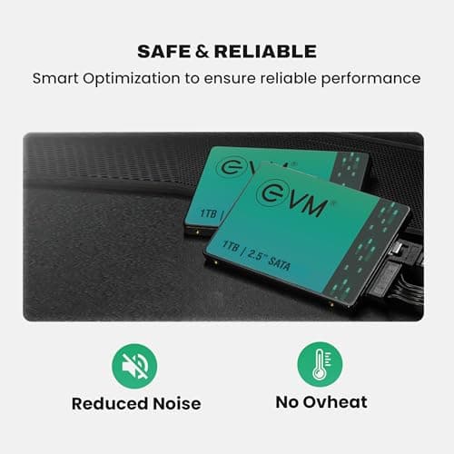 EVM 1TB 2.5 Inch SATA III Internal SSD | Up to 550MB/s Read 500MB/s Write | Laptop Desktop Upgrade Storage | 5 Year Warranty (EVM25/1TB) 4