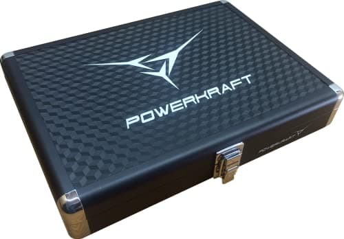 Powerkraft Table Tennis Aluminium Framed Premium Racket CASE Cover + ABS - Black. Table Tennis Racket case,Bat Cover, Bat case. TT Gift