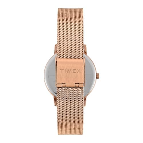TIMEX Analog Watch for Women with Green Round Dial & Rose Gold Stainless Steel Bracelet Band Water Resistant Women's Wrist Watches - TWEL15625 6