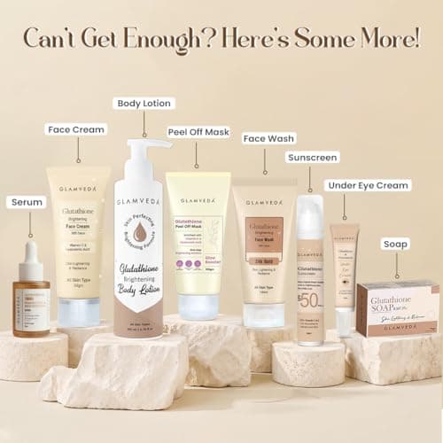 Glamveda Glutathione Skin Perfecting Face Serum with 2% ww Glycolic acid, 1% ww Salicylic acid for Glowing Skin | Brightening and Lightening Serum | 30ml 5