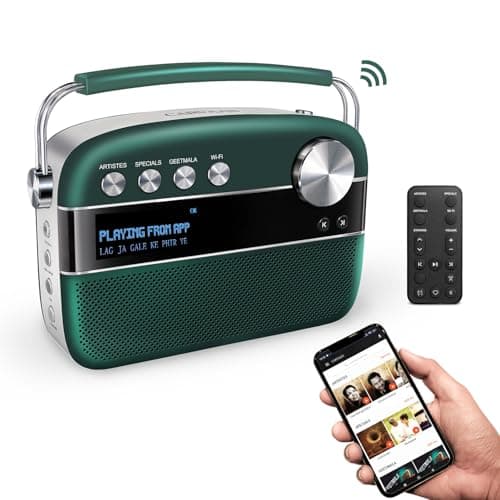 Saregama Carvaan 2.0 Hindi Portable Music Player 5000 Pre-Loaded Songs with Podcast, FM/BT/AUX (Emerald Green) 2