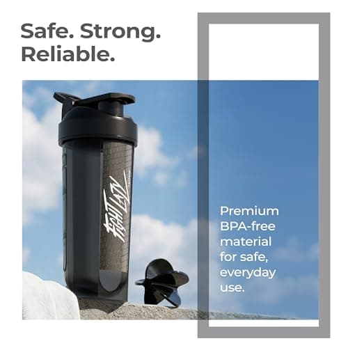 Lifelong Gym Typhoon Shaker Bottle 700ml | BPA Free Protein Shaker Bottle for Gym | Sipper Water Bottle for Adults |100% Leakproof Bottle for Protein, BCAAs, Pre Workout for Men & Women (Black) 4