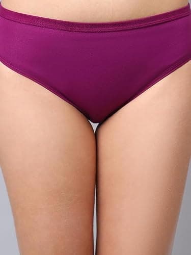Flomex® Women’s Hipsters Panties Super Soft Hipster Ladies Plain Bright Panty/Innerwear Soft Panties Underwear Combo Pack 3 (in, Alpha, 3XL, Multicolour 3) 5