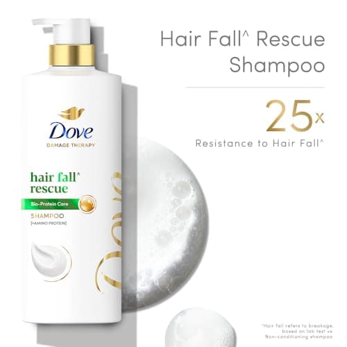 Dove Hair Fall Rescue Shampoo 650 ml|| For Damaged Hair|| Hair Fall Control for Thicker Hair - Mild Daily Anti Hair Fall Shampoo for Men & Women 4