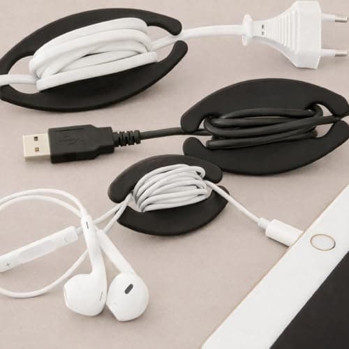 MX Cord Wrap Organizer 3 Pack – Small, Medium & Large Cable Holders, Desk Cable Management Cable Organizer for Chargers, Earbuds, USB Cables, Laptop Power Cords, Travel & Desk Cord Management 5