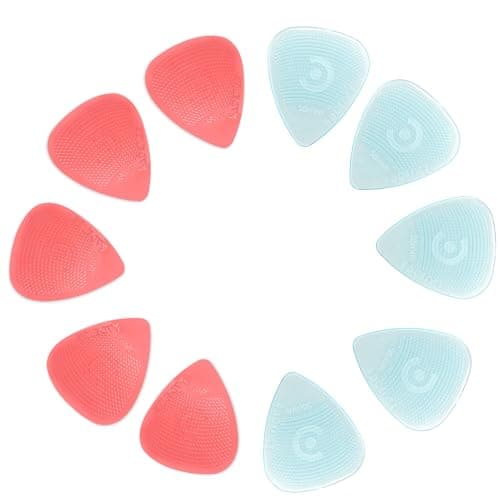 Kadence HG48R58B Jamming Series Assorted Guitar Picks (Pack of 10) | 5x0.48mm & 5x0.58mm Polycarbonate Plectrums | Hostile Grip, Anti-Slip Texture | For Acoustic, Electric & Bass Guitars | Blue & Red 4