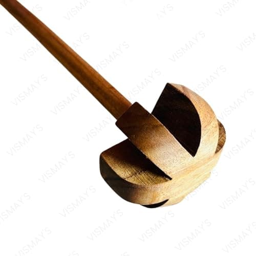 VISMAY'S Wooden Whisk Beater 9.5 Inch Lassi Churnar Bitter Rai Ghotni Curd Mixer Compact Fits in Glass Easy to Use 3